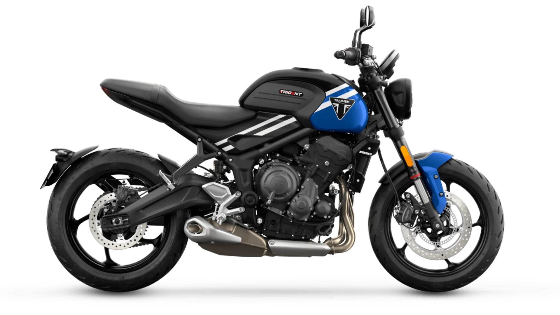 Visuel 2D de la Triumph Trident 660 d'origine avant préparation avec notre kit Trident RS