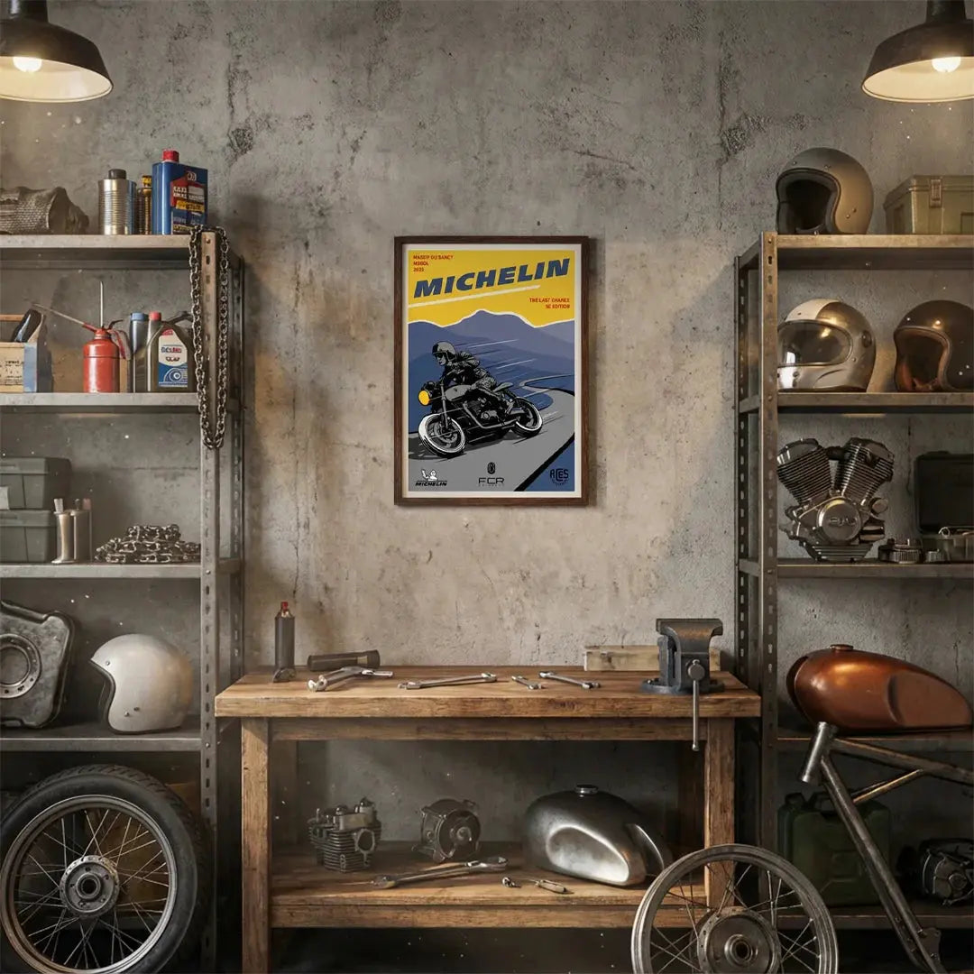 Affiche Moto Vintage | Michelin × FCR Original