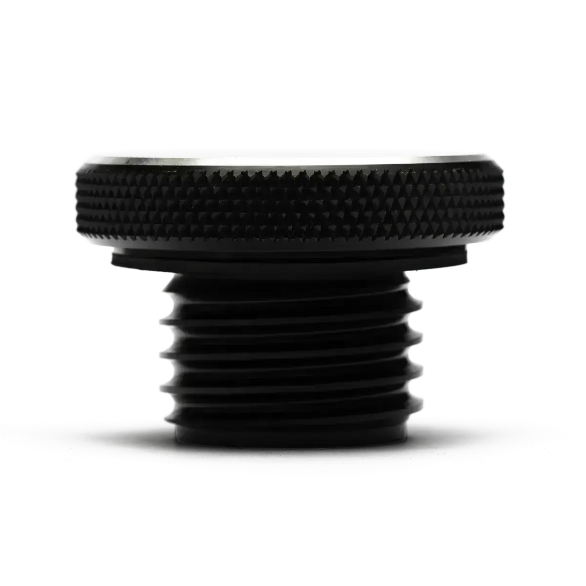 Bouchon de réservoir Le Billet noir - vue de profil pas de vis et moletage