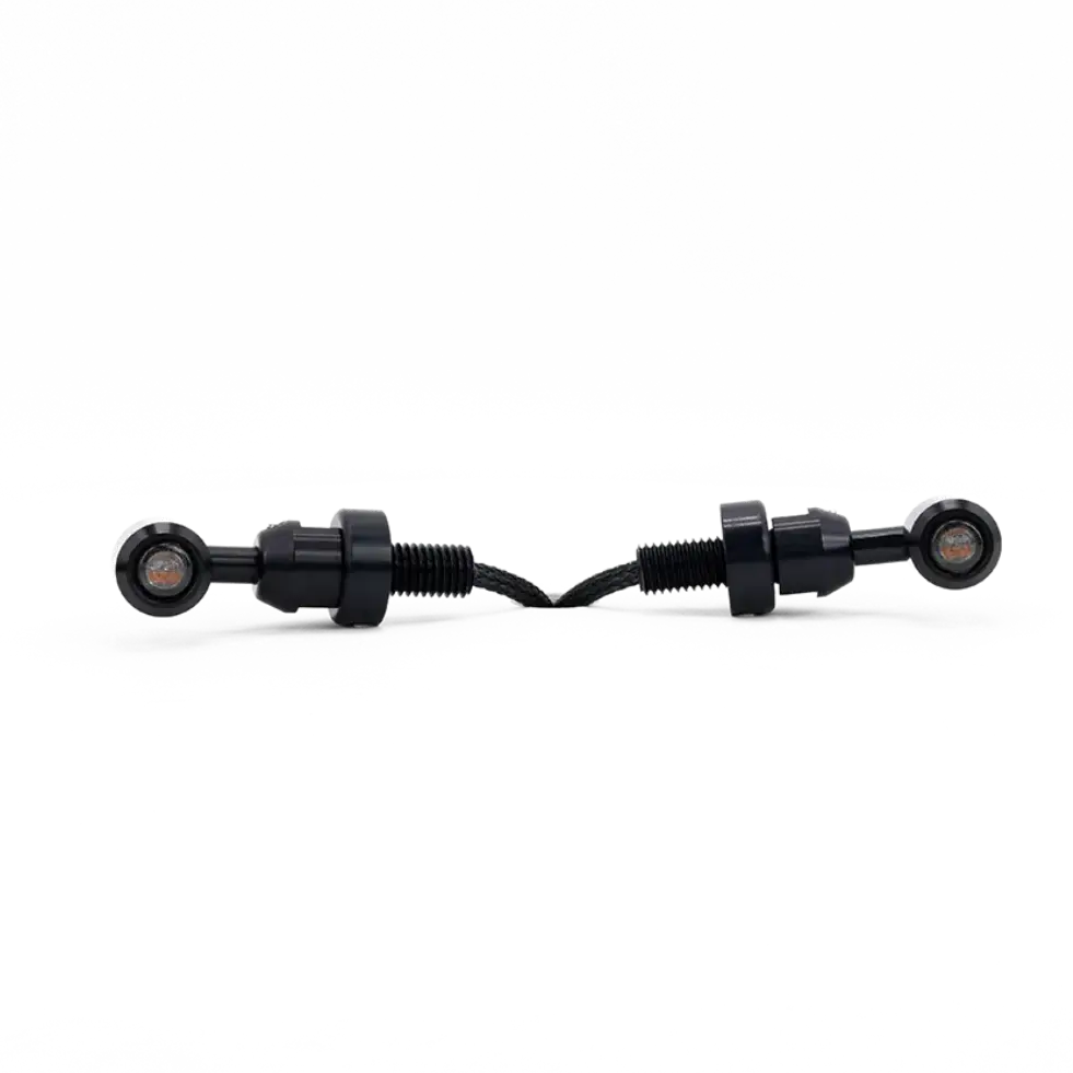 Clignotants Arrière 3-en-1 Mini Bates BMW R18 FCR Original - paire de feux noirs avec faisceau electrique, finition Noir