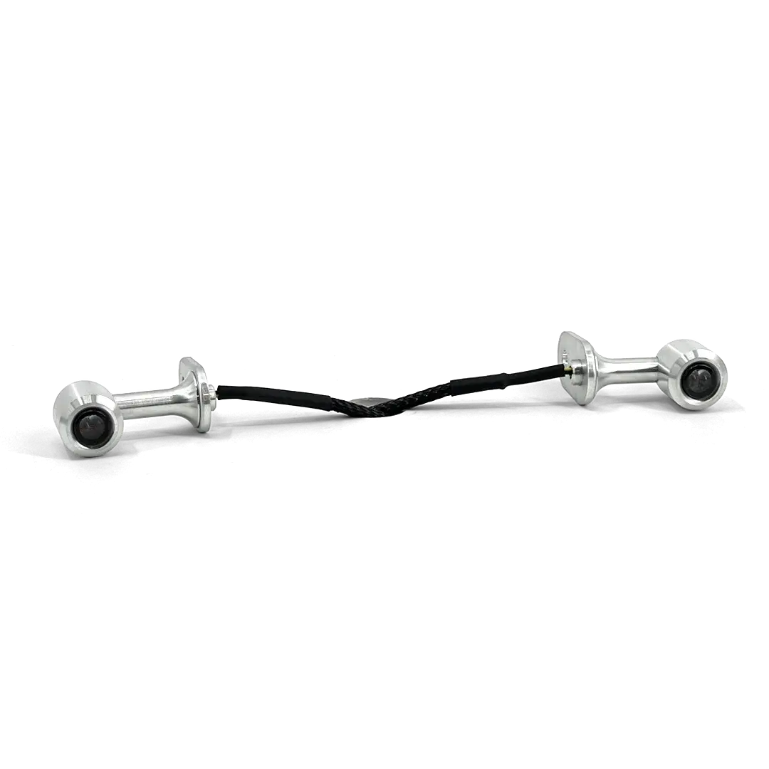 Clignotants Mini Bates BMW aluminium brossé – avant et arrière, normes CE