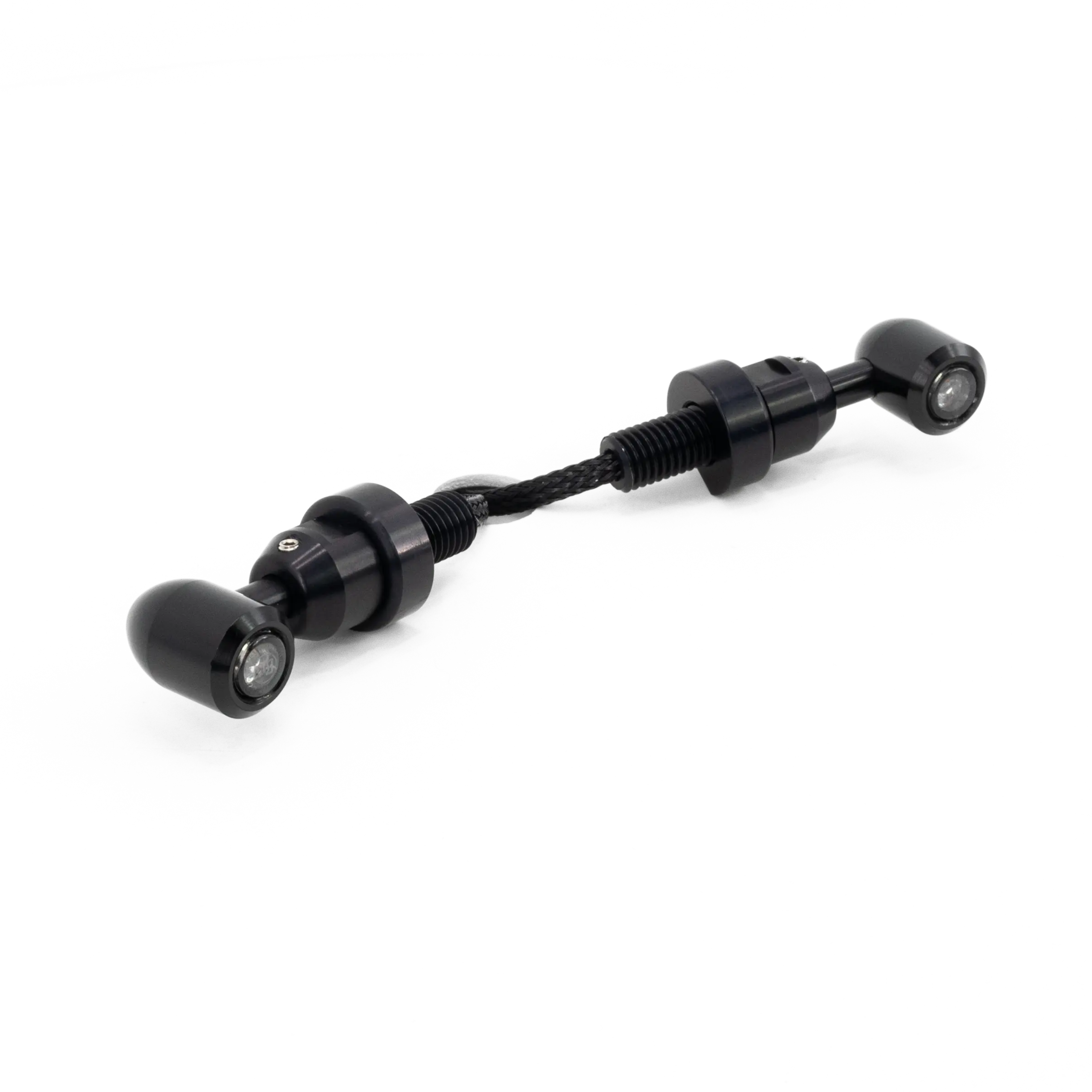 Clignotants Arrière 3-en-1 Mini Bates BMW R18 FCR Original - paire de feux noirs avec faisceau, vue en angle
