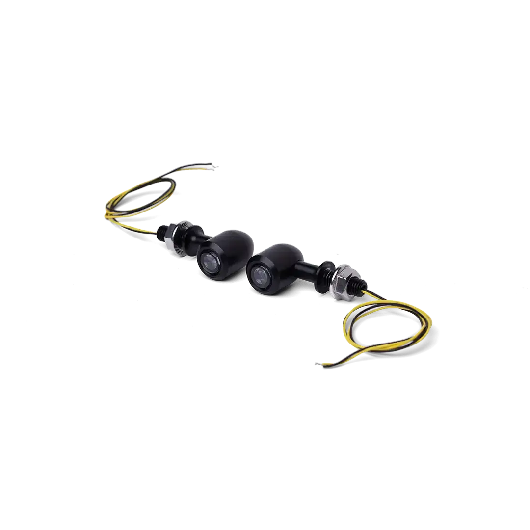 Clignotants avant moto FCR Original noirs – aluminium usiné – éclairage LED homologué CE