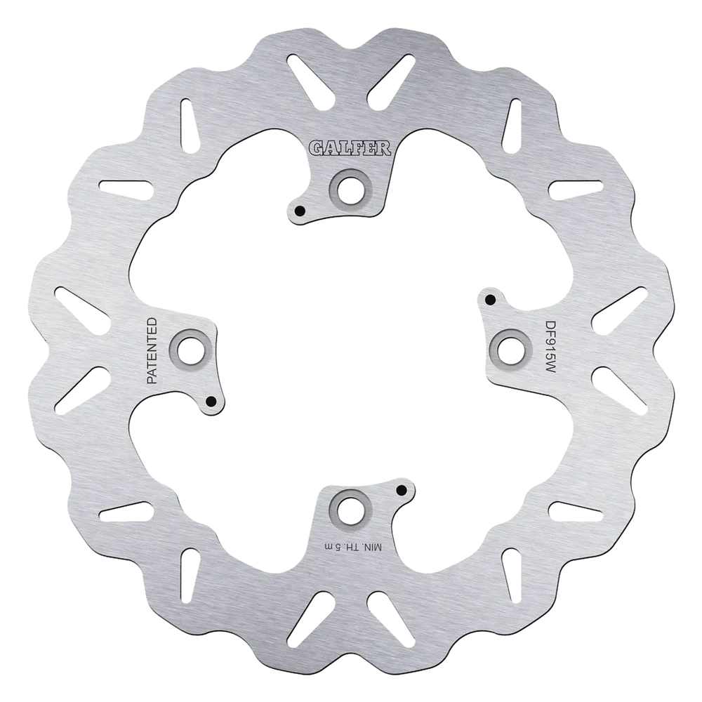 Disque de frein arrière aluminium Triumph Ø255 mm en acier inoxydable, vue de face