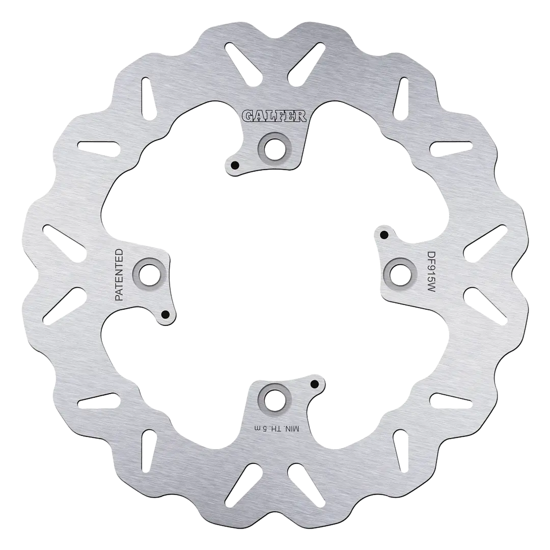 Disque de frein arrière aluminium Triumph Ø255 mm en acier inoxydable, vue de face