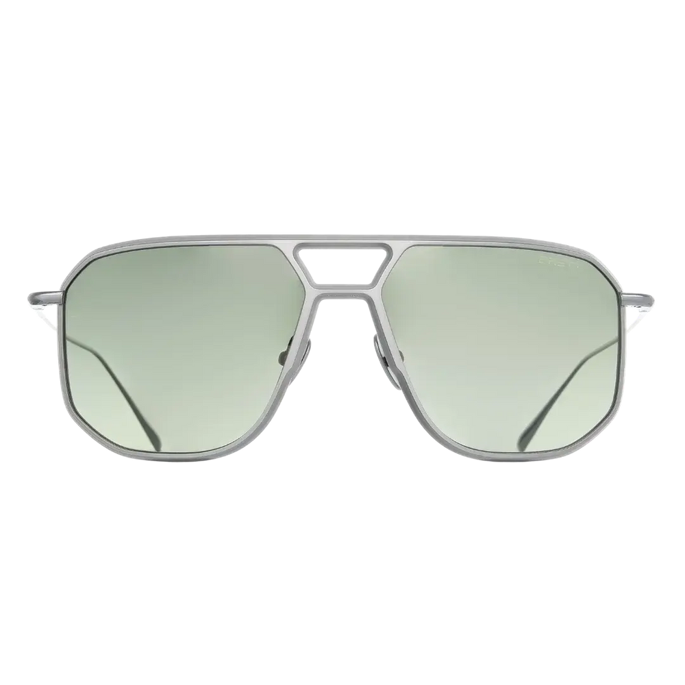 Lunettes soleil moto Brett Ed Sun coloris Argent - vue de face titane PVD chanfreins apparents collection Streamline