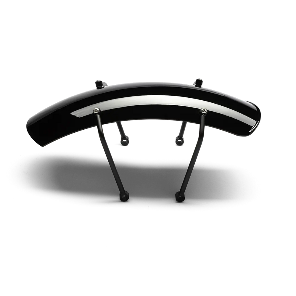 Garde-Boue Avant BMW R18 FCR Original - garde-boue acier noir avec arches de fixation, vue de trois quarts