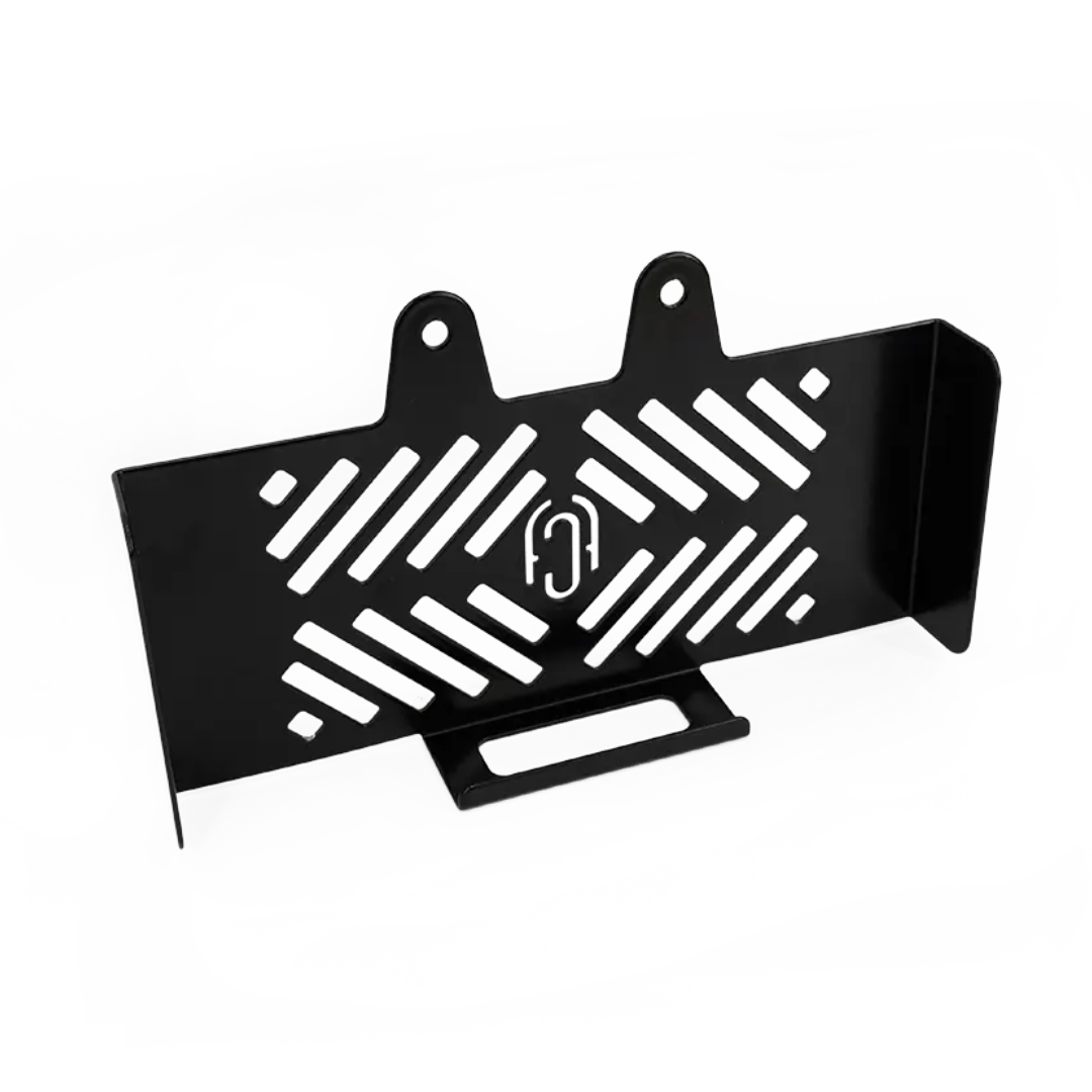 Grille de Radiateur a Retours BMW R NineT FCR Original - finition noire detail du logo FCR decoupe