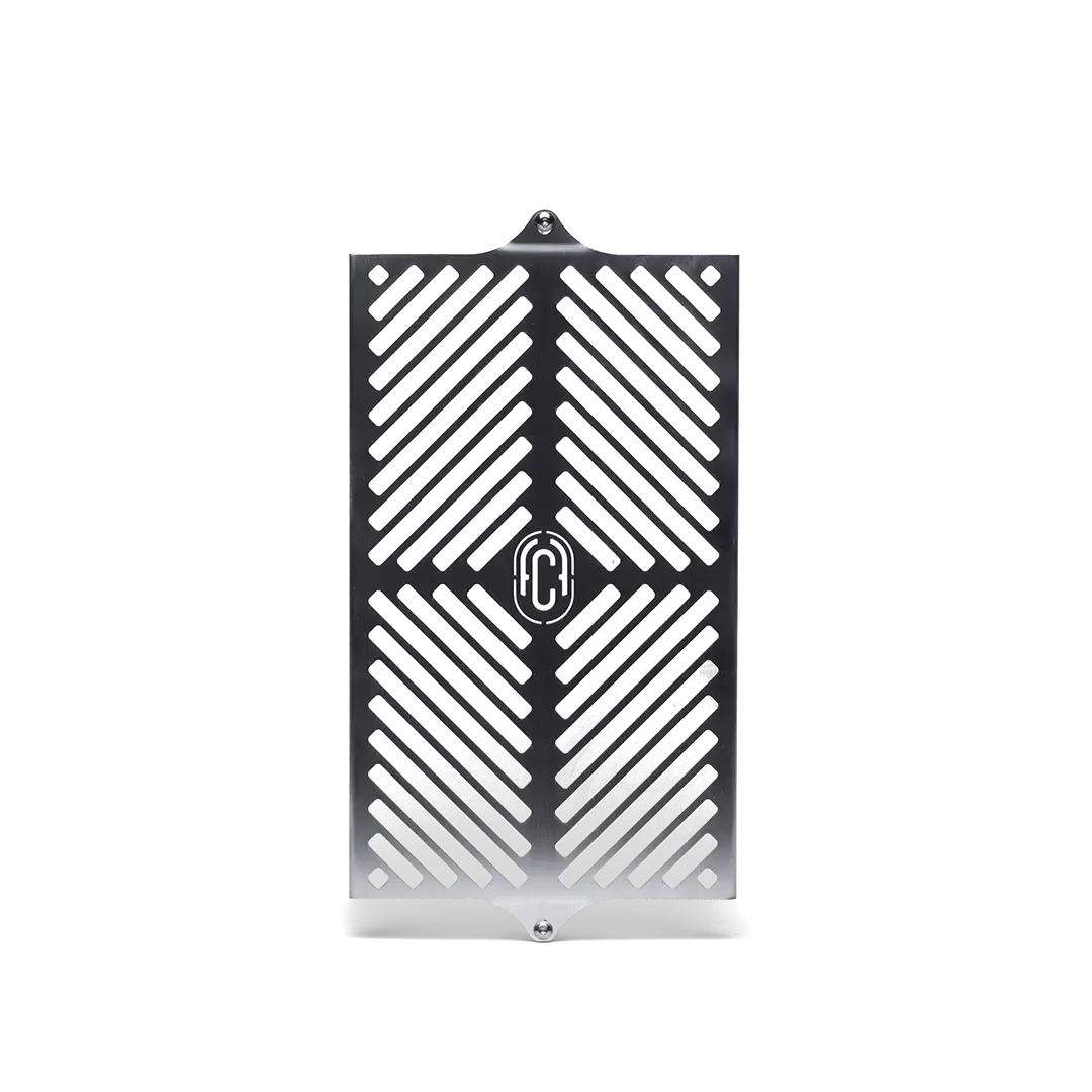 Grille radiateur Triumph aluminium brossé protection moto design technique FCR Accessoires