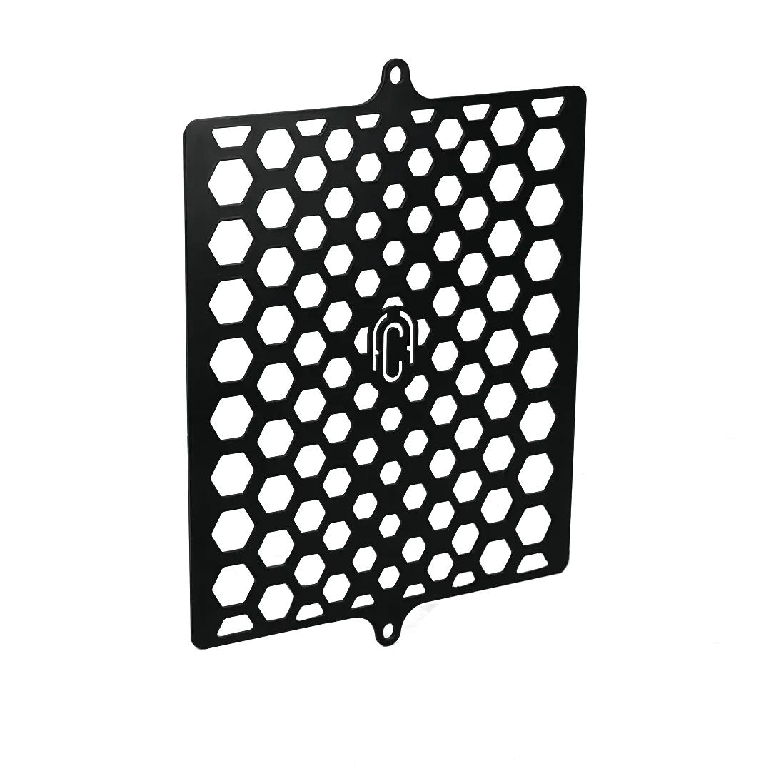 Grille de Radiateur Triumph Scrambler 1200 FCR Original - vue trois quarts noir satiné format plan compact protection Scrambler X XC XE