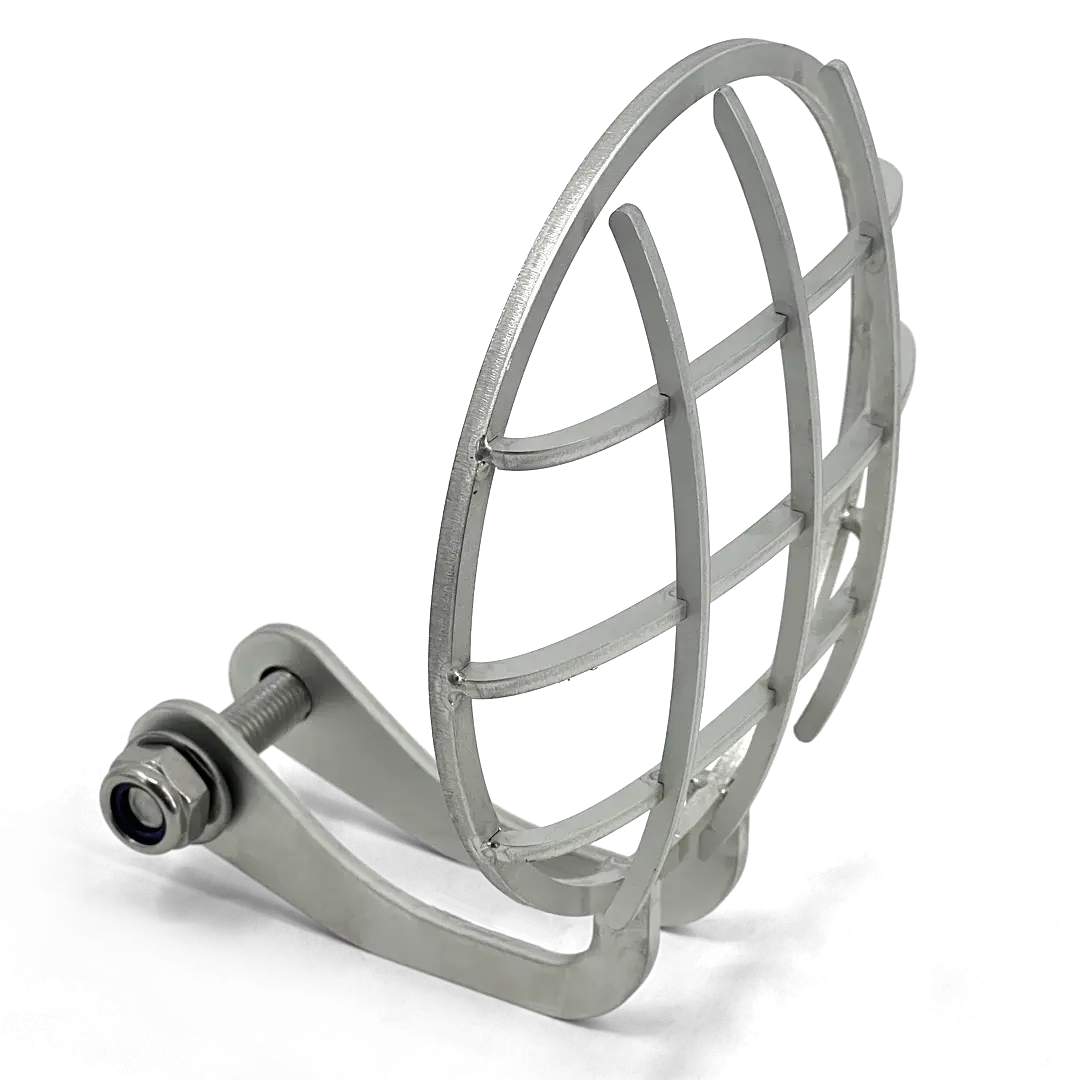 Side view of the brushed Headlight Grill FCR Accessoires – neo-retro style for Triumph Bobber after 2016.