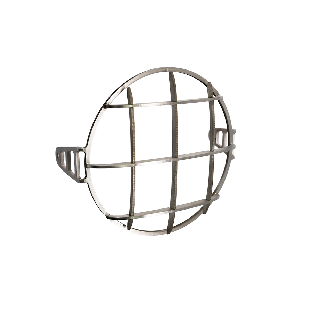 Grille de phare inox brossee pour phare d’origine Triumph Bonneville T100 et T120, vue de trois quarts - FCR Accessoires