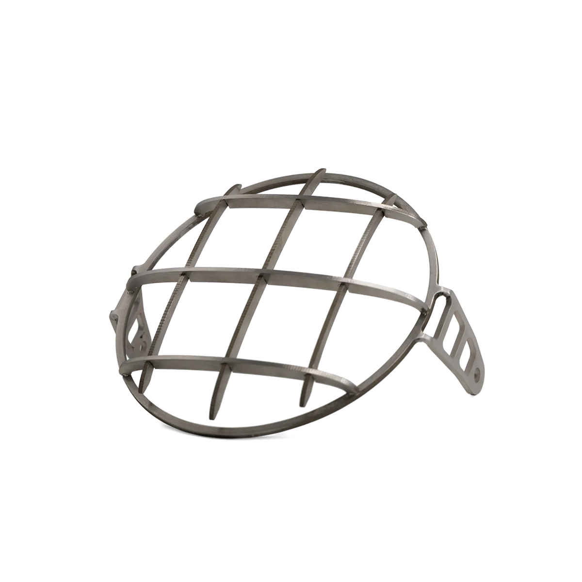 Grille de phare brossee FCR Original pour Triumph Bonneville, vue de trois quarts superieure - FCR Accessoires