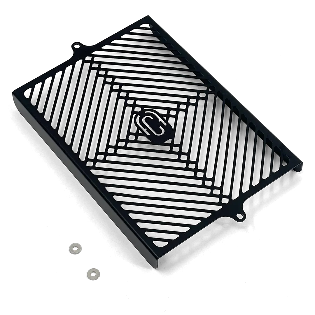 Radiator Grill motorcycle FCR Accessoires black - satin finish, optimum protection and neo-retro styling for Triumph Bobber.