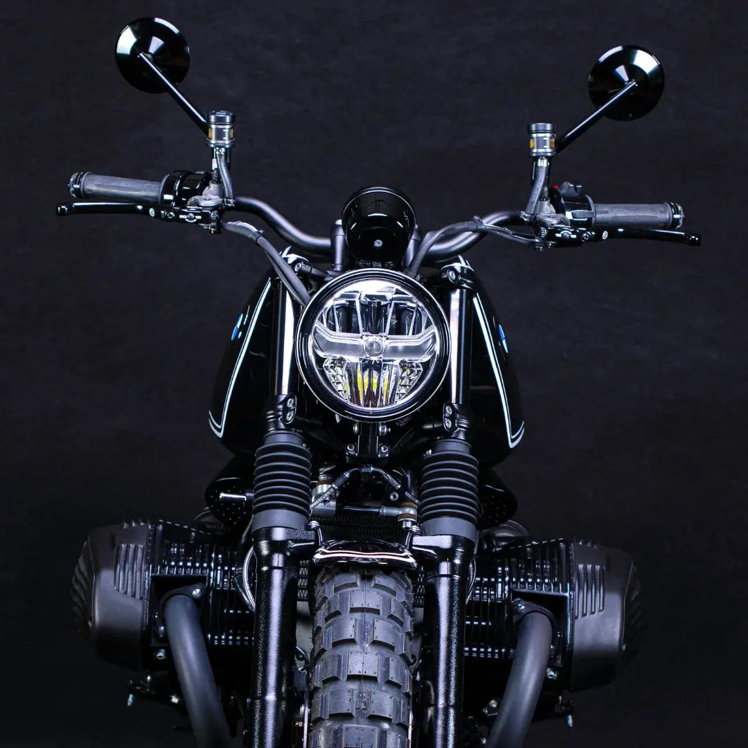 Guidon BMW R NineT FCR Accessoires - monte sur la moto vue de face