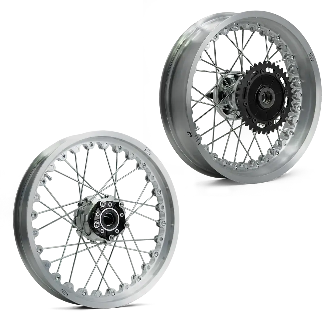 Paire jantes Kineo a rayons brossees avant et arriere Triumph Bonneville T120 FCR Accessoires