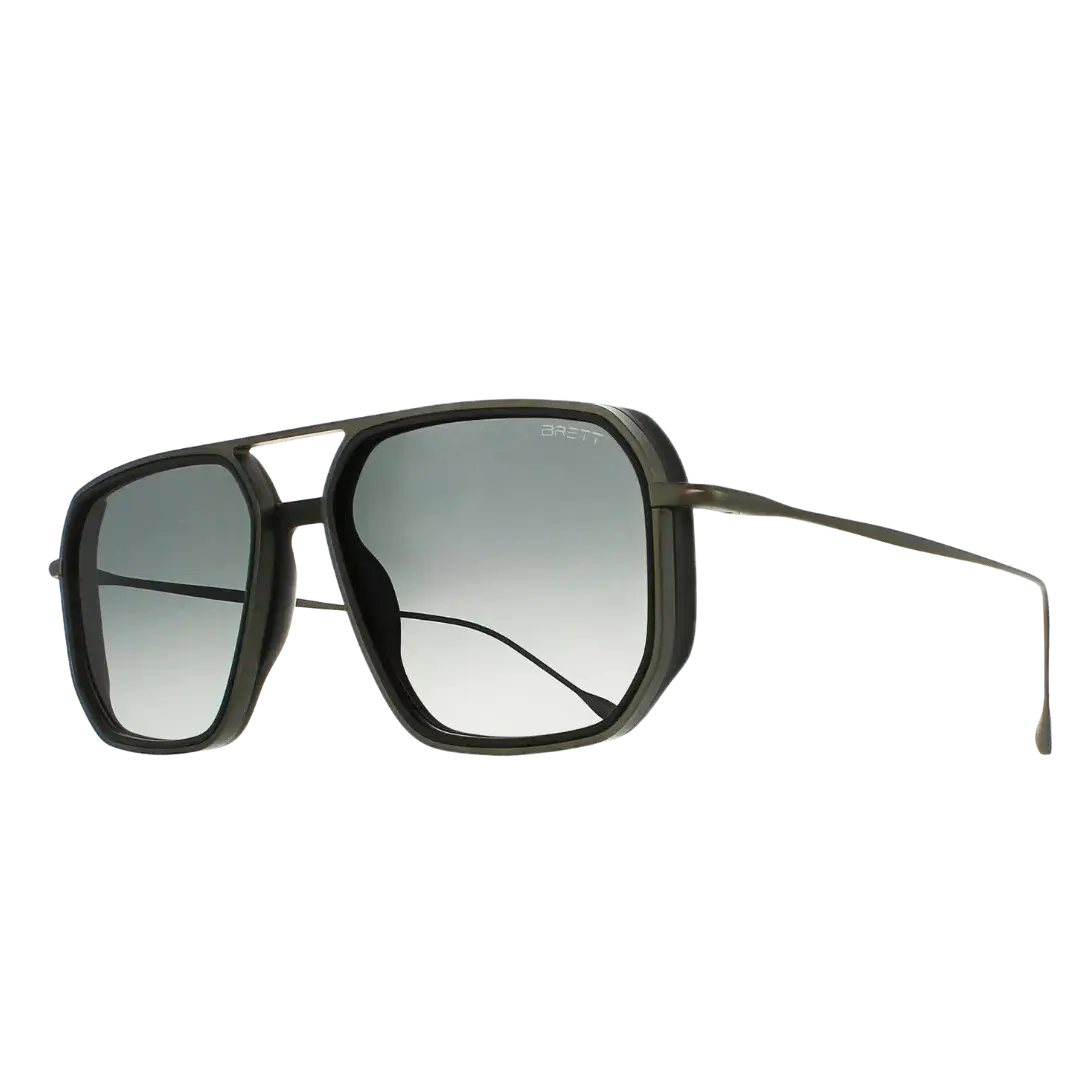 Lunettes soleil moto Brett Jarno Sun Noir - vue trois quarts verres polarisants Divel inspiration Triumph Bonneville