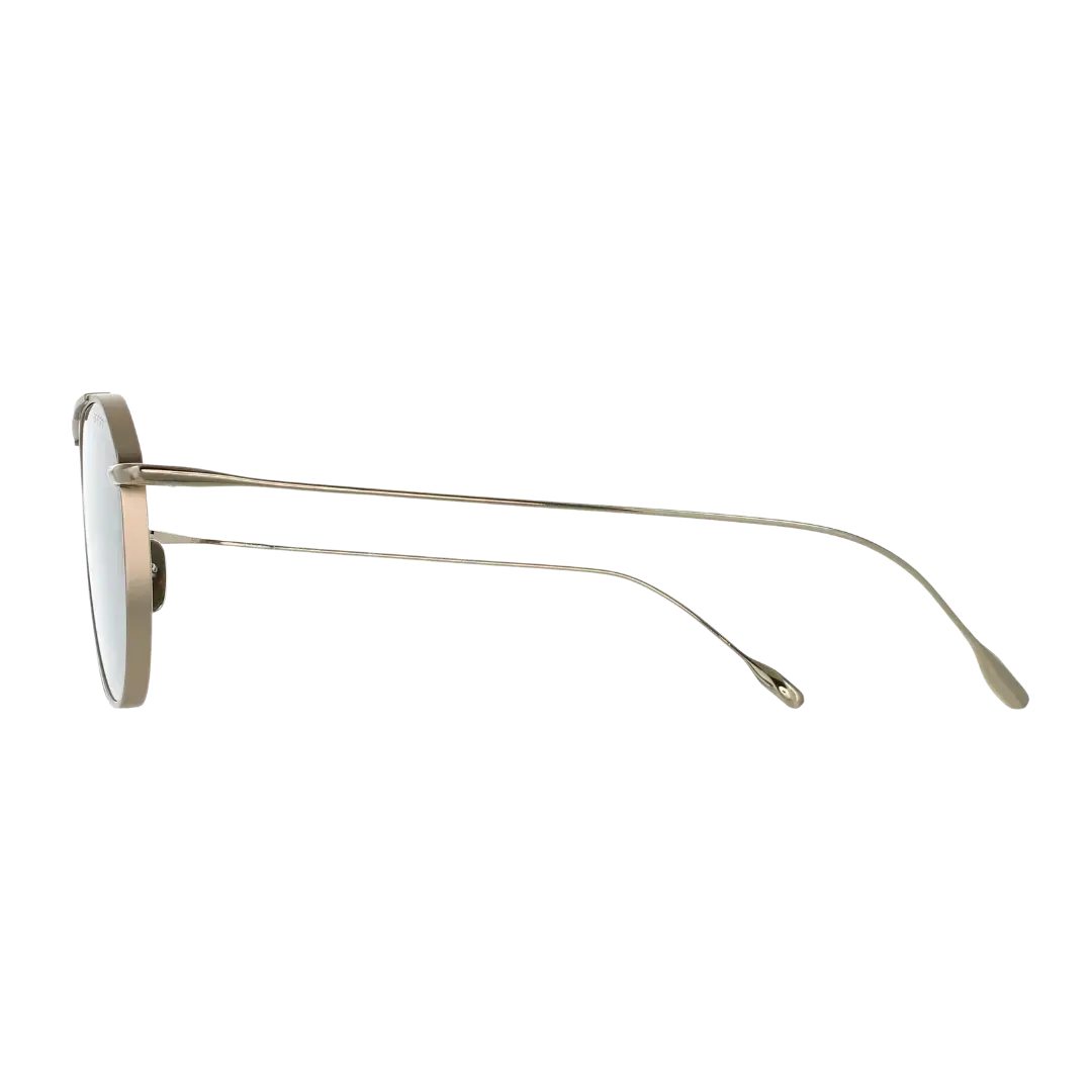 Lunettes soleil moto Brett Juan Sun Or - vue de profil branches ultrafines titane pur compatibles casque