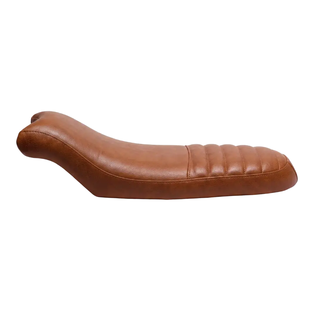 Kit Boucle Arriere avec Selle BMW R NineT FCR Original - selle cognac simili cuir lisse vue de profil