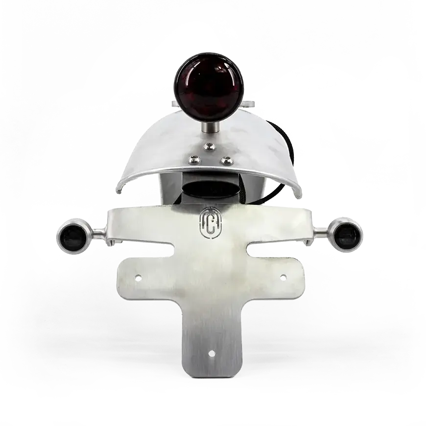 Kit Garde-Boue Arriere Triumph Modern Classic FCR Original - feu arriere 3 en 1 et support de plaque vue de face