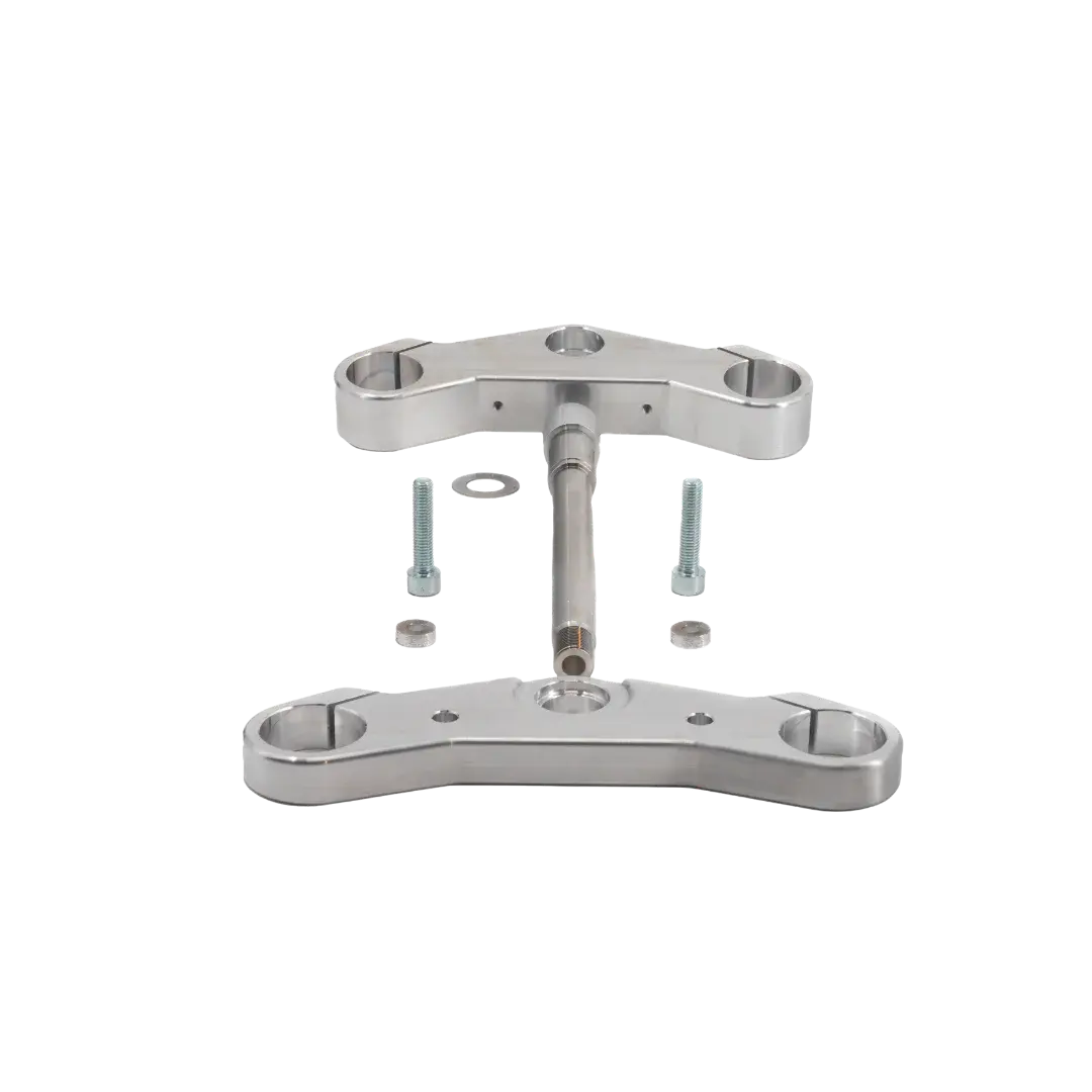 Kit Te de Fourche Large Triumph Modern Classic FCR Original - kit complet avec entretoises et visserie fond blanc