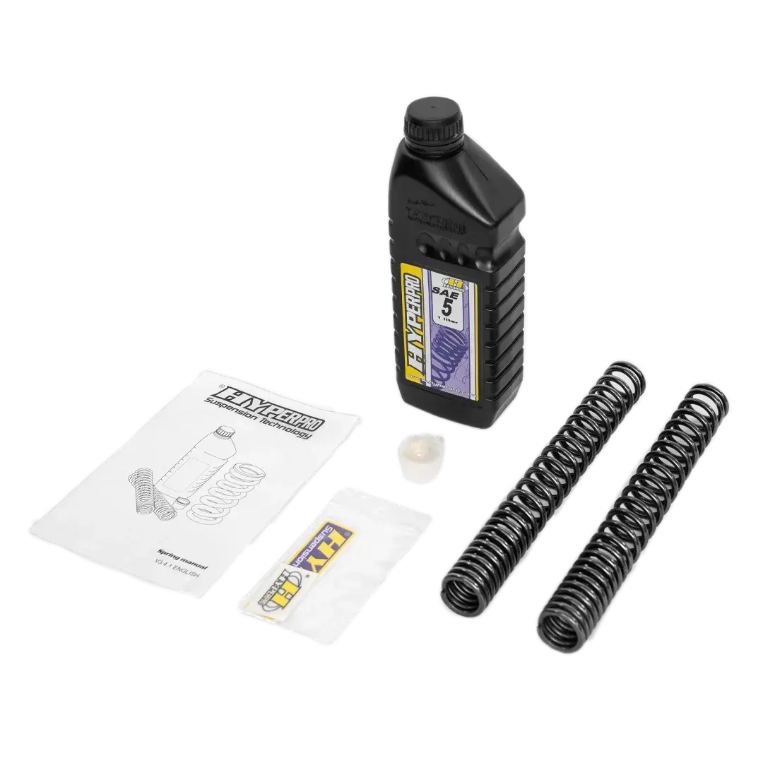 Kit ressorts de fourche Hyperpro progressifs Triumph Bonneville T100 huile SAE 5 suspension moto