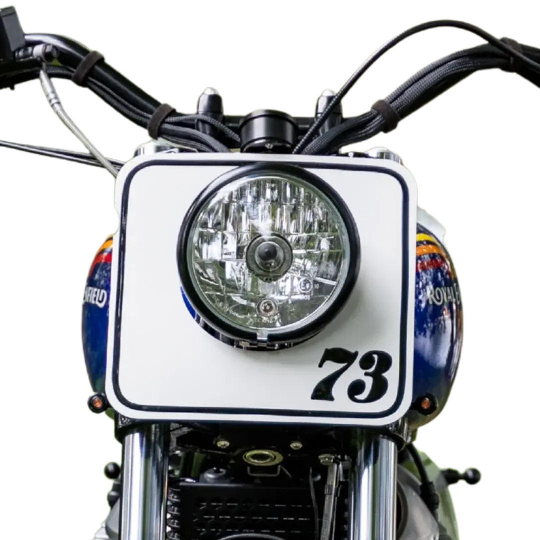 Photo monté d'un feu Bates avec support monté sur un Royal Enfield Interceptor 650