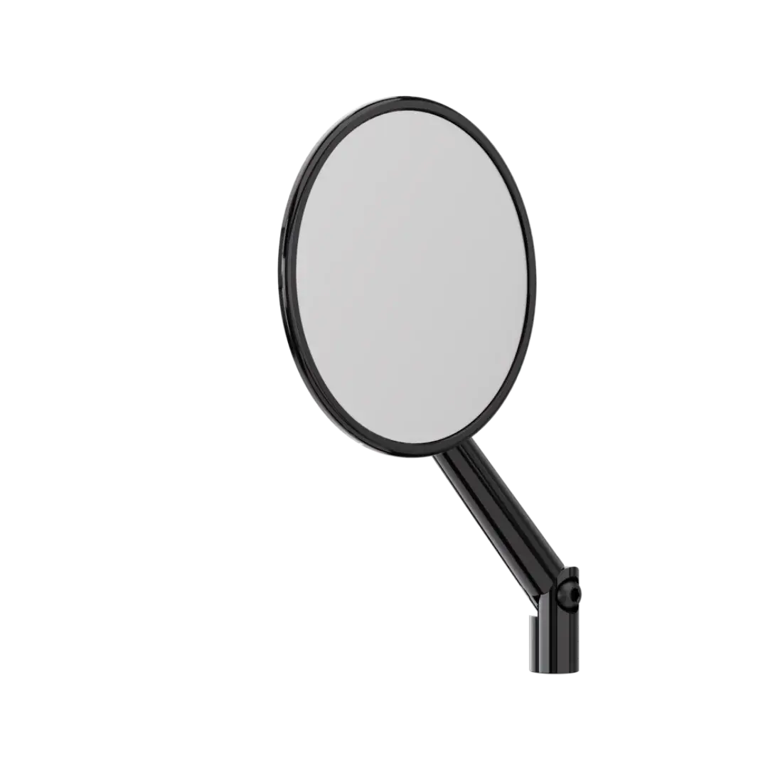 Rétroviseur Highsider Montana noir - vue trois quarts mât et miroir