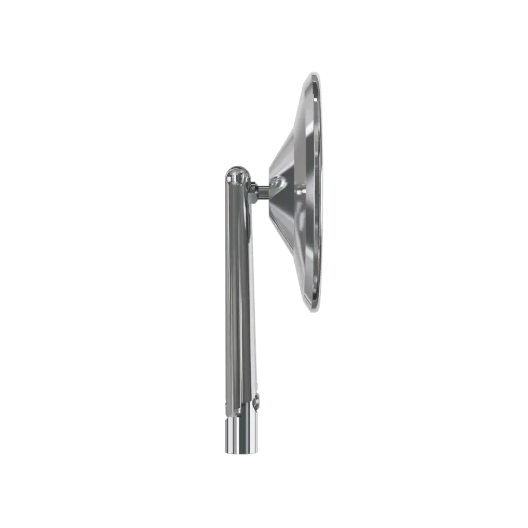 Rétroviseur Highsider Montana argent - vue de profil mât vertical