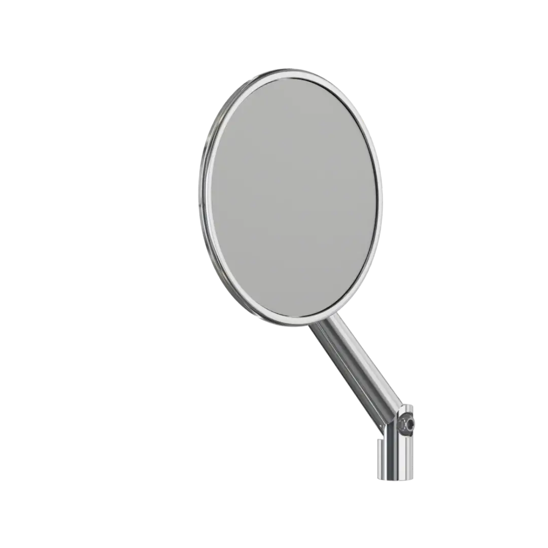 Rétroviseur Highsider Montana argent - vue trois quarts mât long