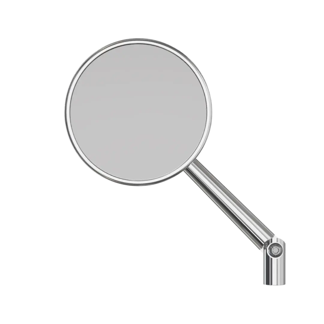 Rétroviseur Highsider Montana argent - vue de face miroir rond