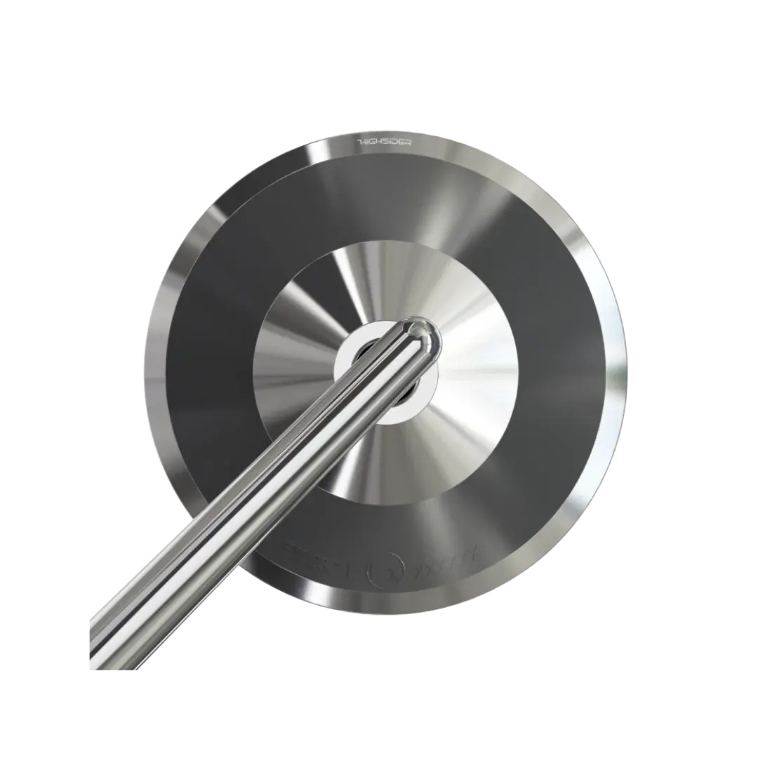 Rétroviseur Highsider Montana argent - vue détail fixation et bagues de réduction