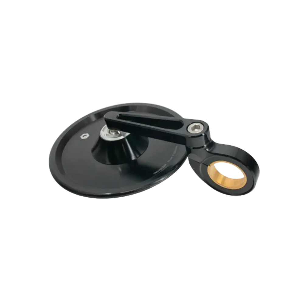 Rétroviseur moto universel Classic FCR Accessoires en finition aluminium brossé, design vintage élégant pour préparations café racer et scrambler.