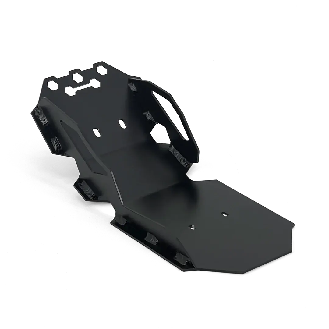 Sabot moteur Triumph 400 monté protégeant le bas moteur et le carter inférieur