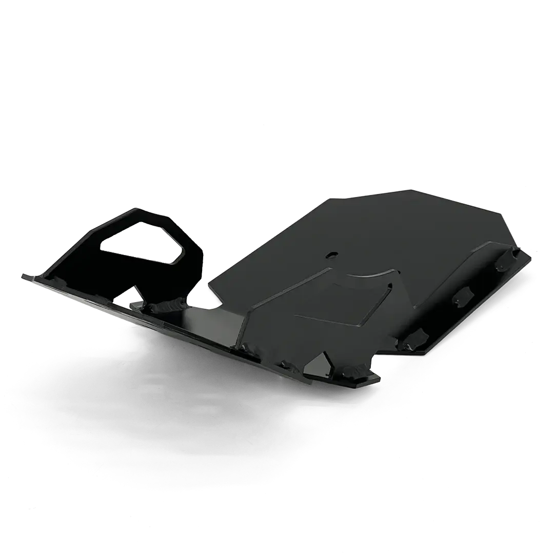 Sabot moteur Triumph Scrambler 400 angle trois quarts structure pliée et soudée