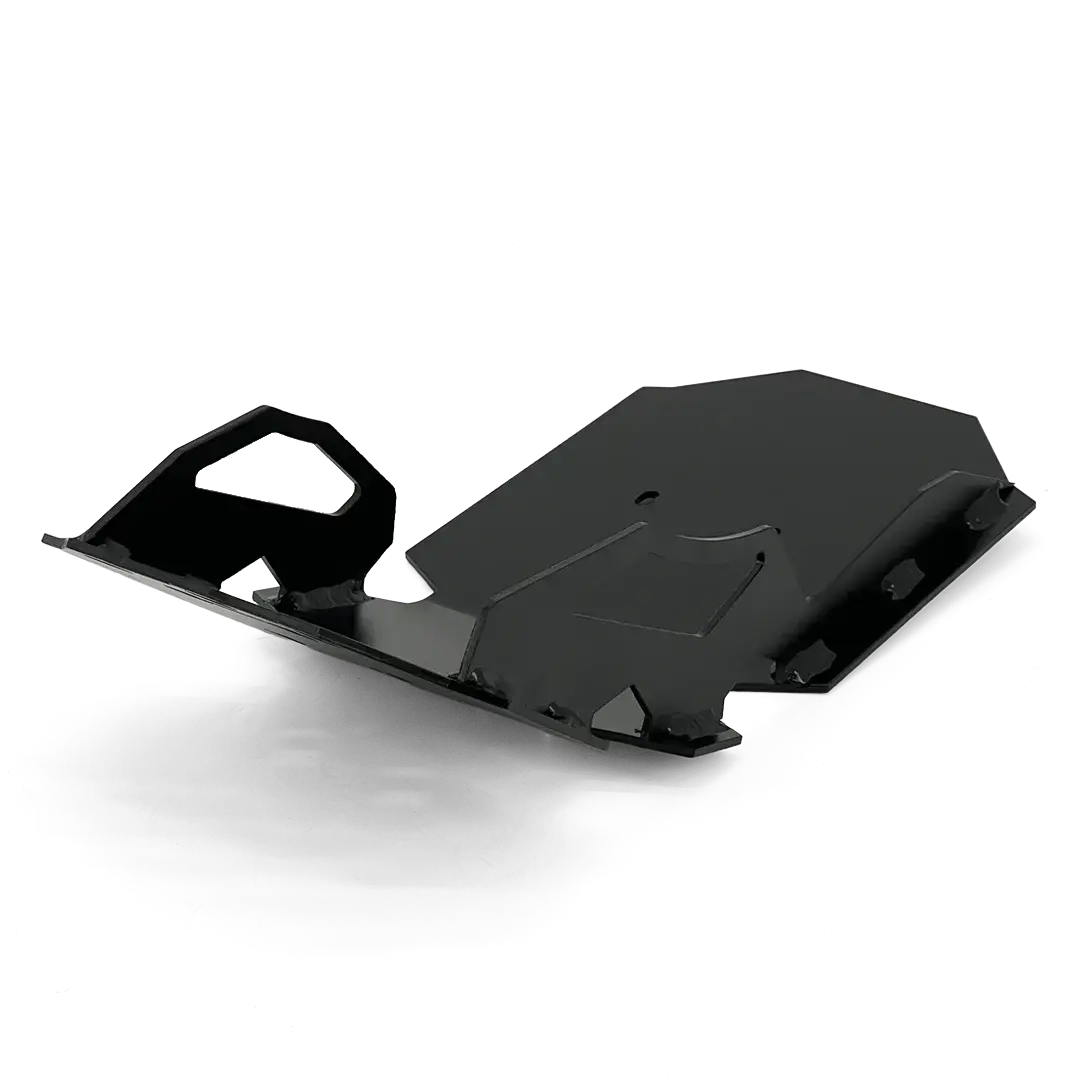 Sabot moteur Triumph Scrambler 400 angle trois quarts structure pliée et soudée