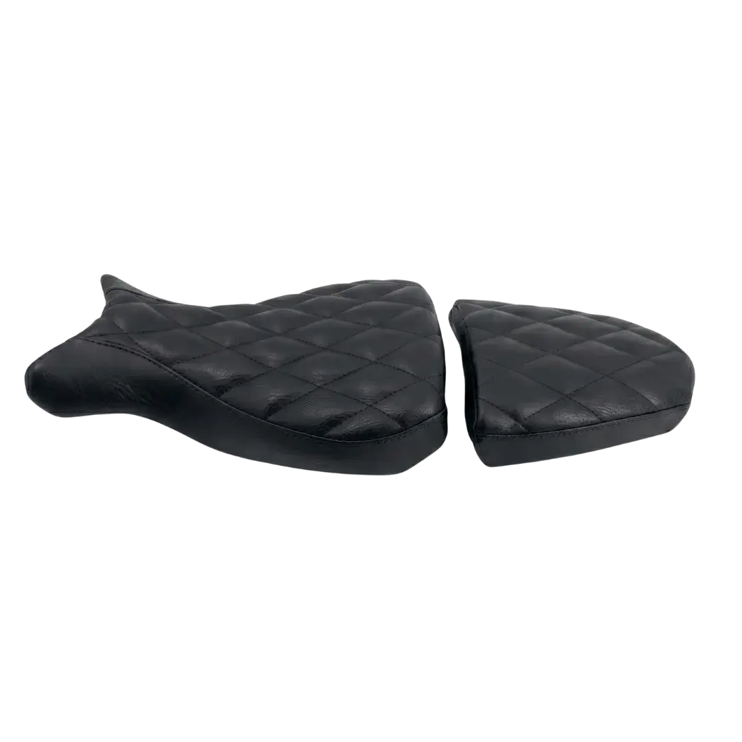 Selle Vintage Heritage BMW R nineT FCR Original - noire simili cuir diamant deux parties vue de profil