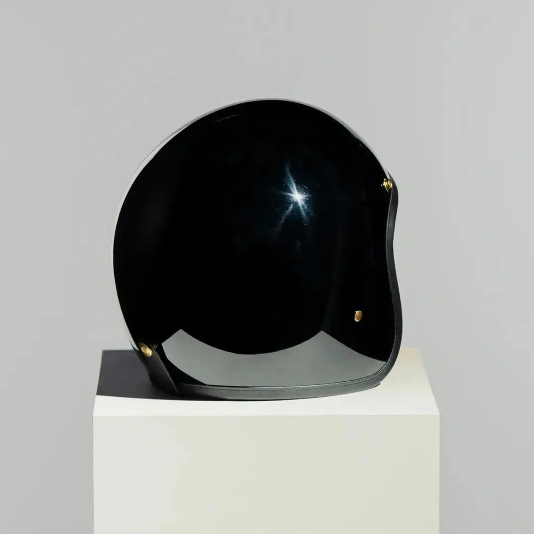 Vue latérale opposée casque jet Hedon Hedonist Signature Black avec design minimaliste et élégant