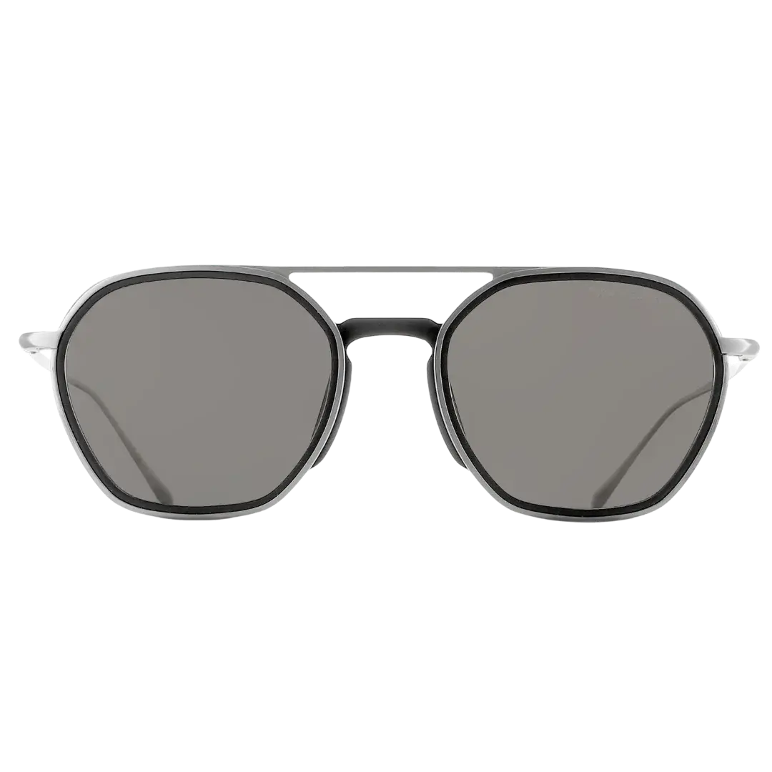 Lunettes soleil moto Brett Spitfire Sun coloris Black Mat Beige - vue de face collaboration Brett x Wheels and Waves