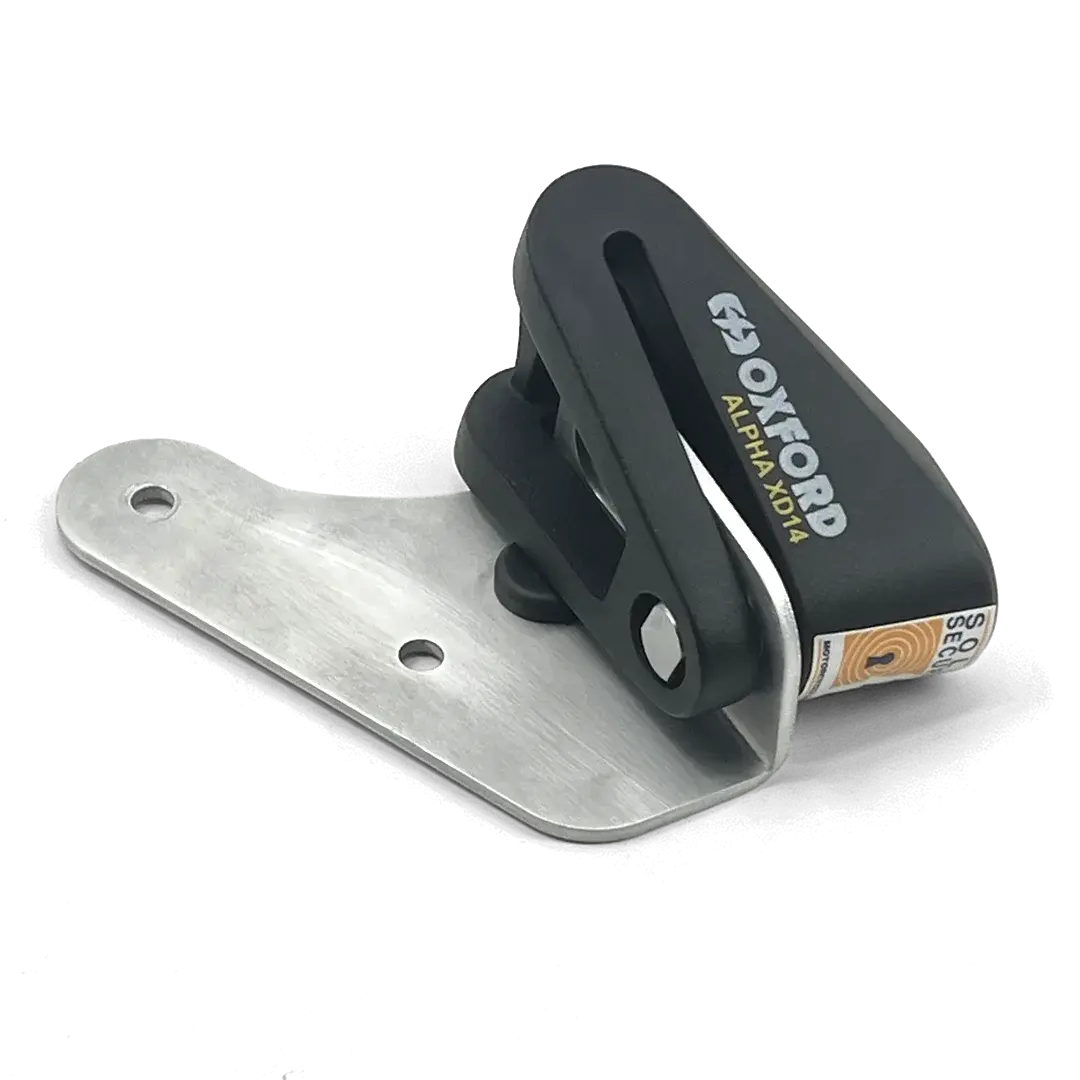 Support bloque-disque Triumph en aluminium brossé, fixation moteur côté gauche, antivol Oxford inclus