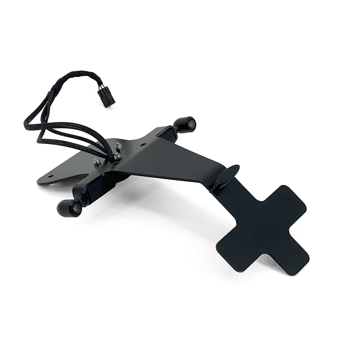 Support de plaque Triumph 400 kit complet avec câblage et visserie vue 3/4