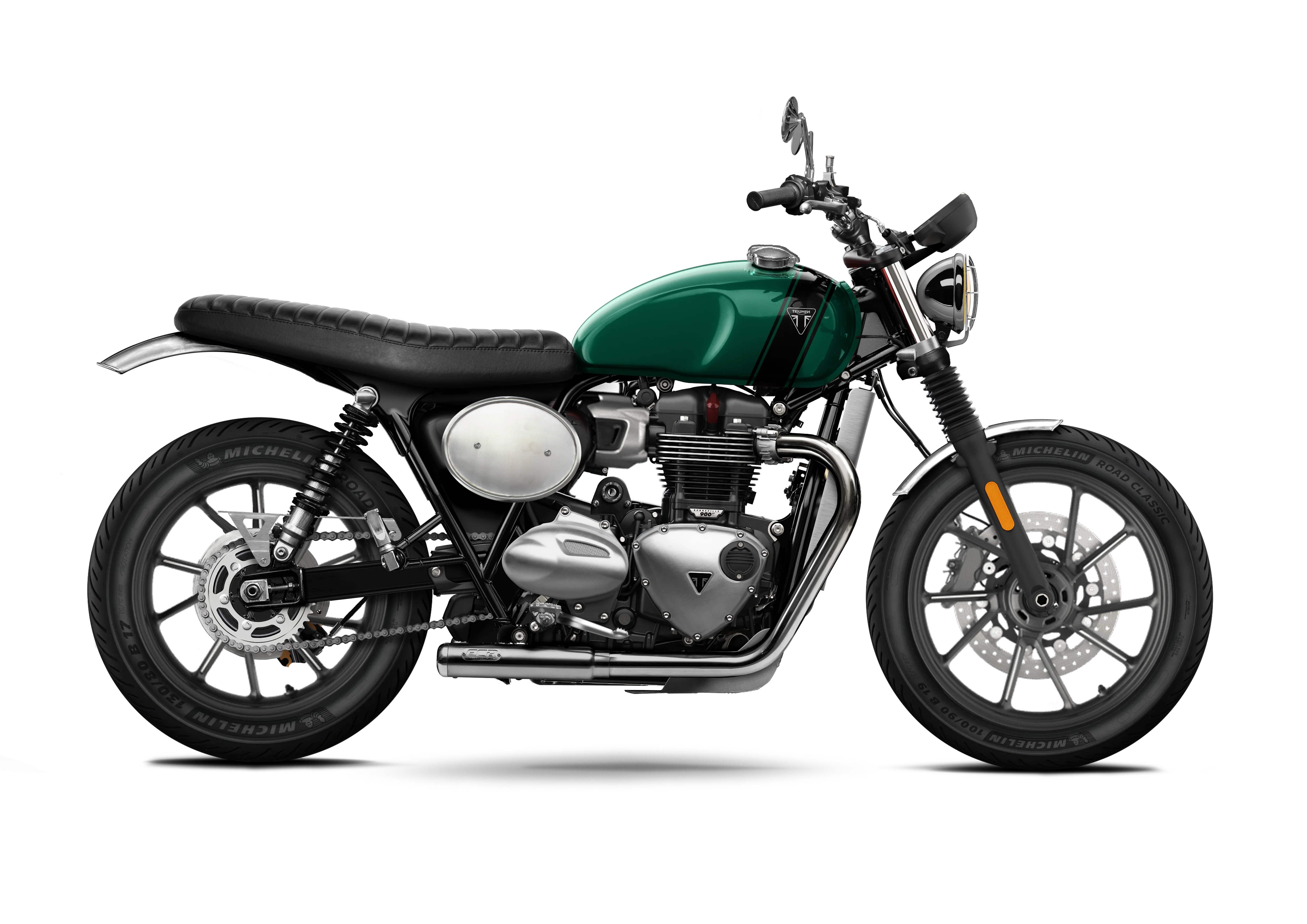 Triumph Speed Twin 900 préparée avec les accessoires moto français FCR Accessoires