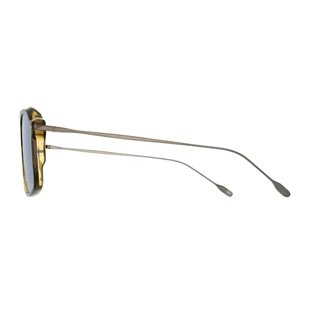 Lunettes soleil moto Brett The RX Duke Sun Khaki Argent - vue de profil embout spatule conçu pour port sous casque