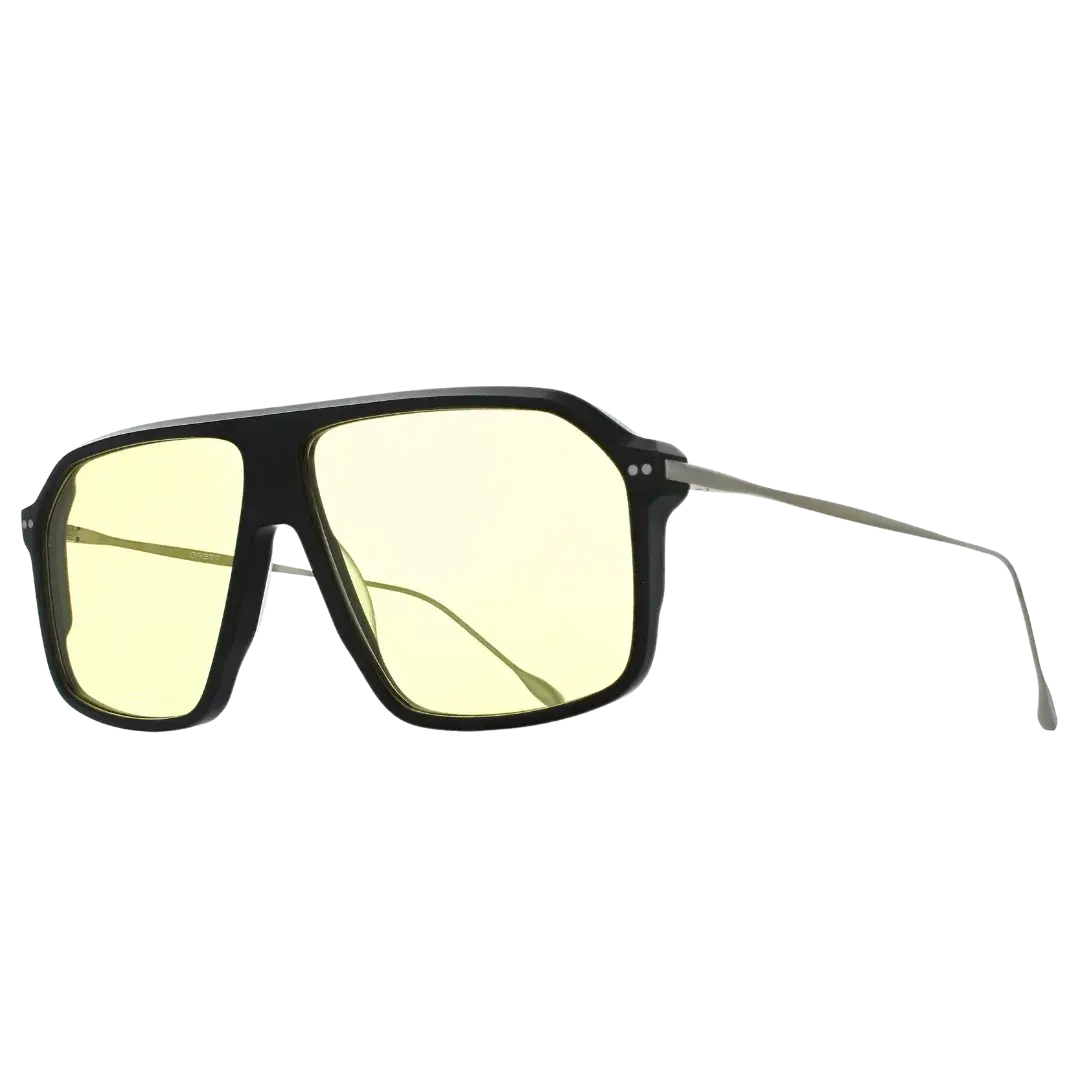 Lunettes soleil moto Brett The RX Duke Sun Matt Black Argent - vue trois quarts style sportif racing café racer