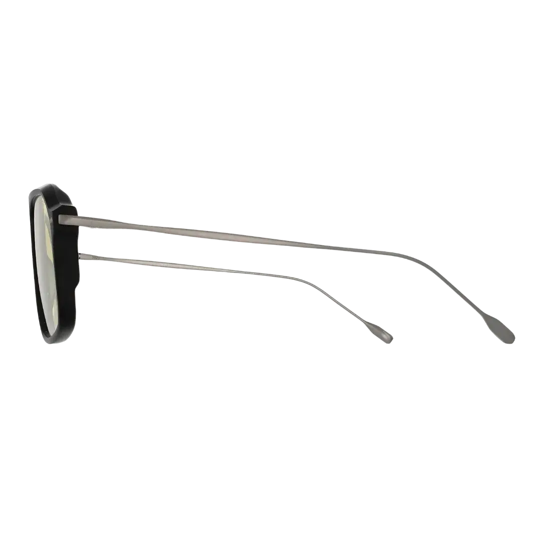 Lunettes soleil moto Brett The RX Duke Sun Matt Black Argent - vue de profil embout spatule sous casque moto