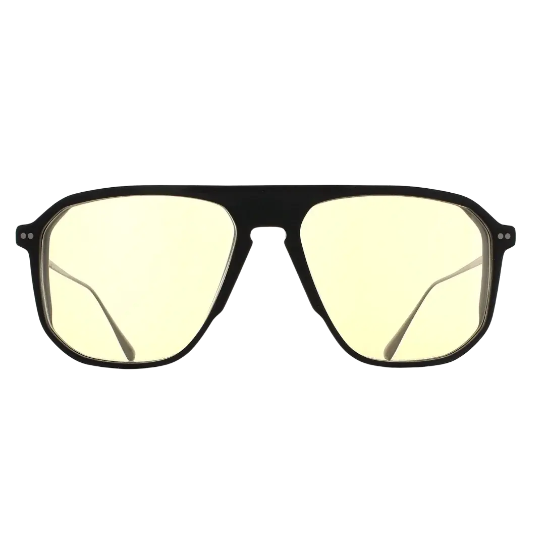 Lunettes soleil moto Brett Tony Sun coloris Noir Argent - vue de face acétate épais collection Bold