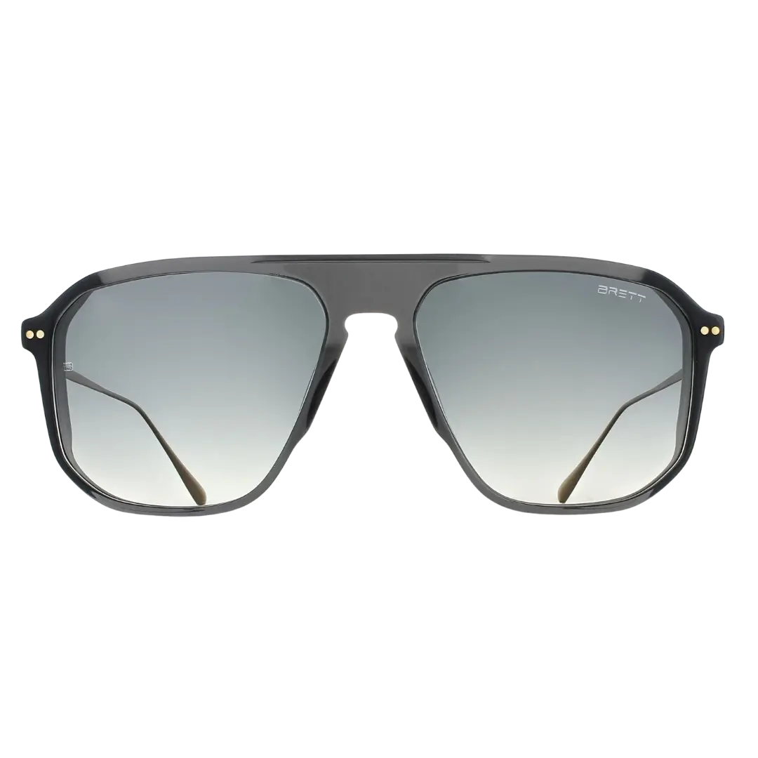 Lunettes soleil moto Brett Tony Sun coloris Gris Cuivre - vue de face contraste froid-chaud café racer
