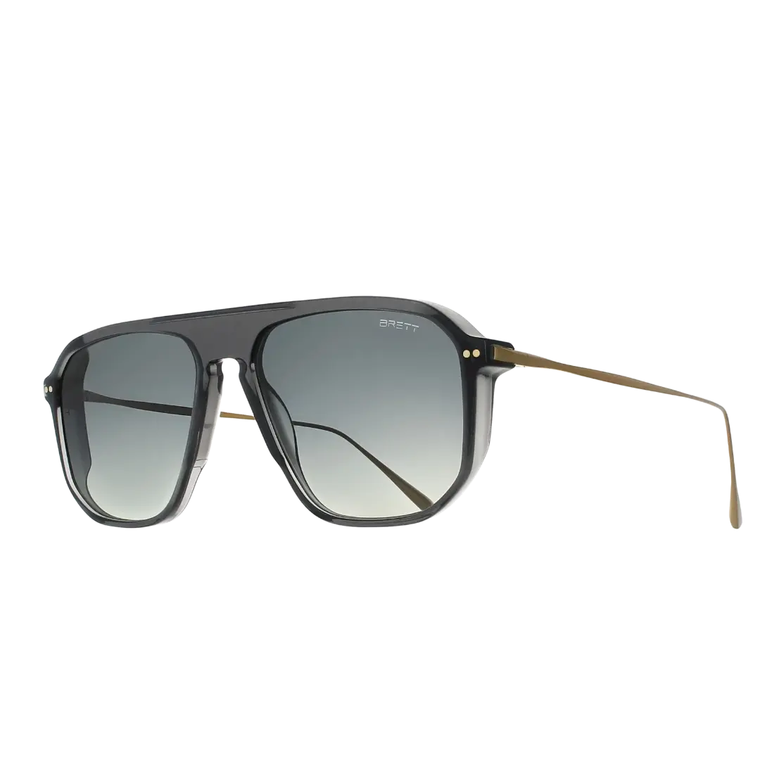 Lunettes soleil moto Brett Tony Sun Gris Cuivre - vue trois quarts verres polarisants Divel sophistiqué
