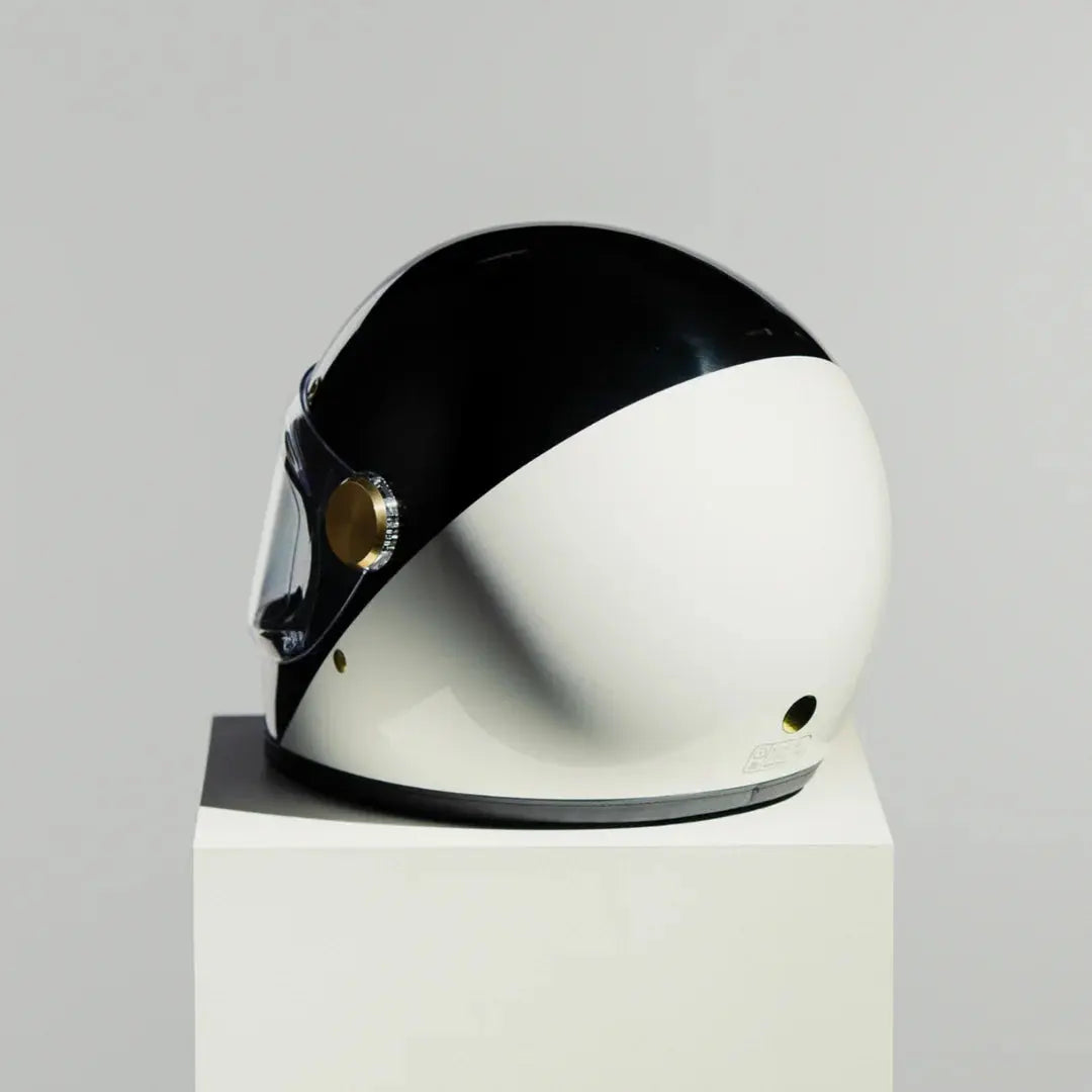 Casque Hedon Heroine Racer 2.0 Two Face vue latérale finition bicolore premium moto
