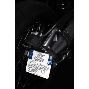 License plate holder for Moto Guzzi V9 original mudguard
